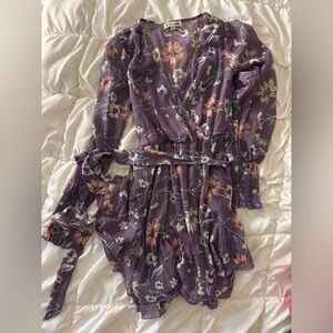Inspired Hearts Floral Lavender Robe
